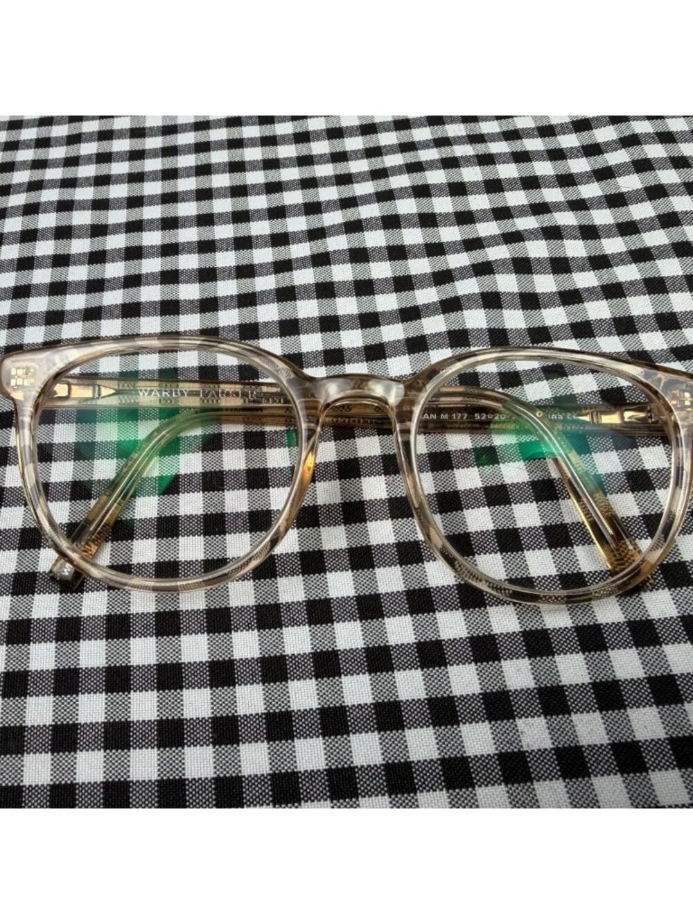 WARBY PARKER “GILLIAN” Beige Crystal Eyeglasses Frame 52-20-145